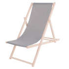 Koka sauļošanās dārza krēsls ar 3 pakāpju regulēšanu Springos DC0001 GRAY