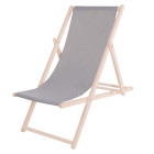 Koka sauļošanās dārza krēsls ar 3 pakāpju regulēšanu Springos DC0010 OXFORD023