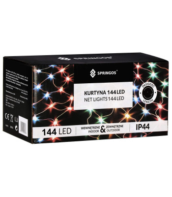 Ziemassvētku lampiņas Springos CL4111 144 Led 2 x 2 m