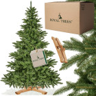 CT0194 Mākslīgā egle 180 cm Premium Royal Trees, dabīgā egle ar koka statīvu