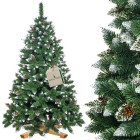 CT0191 Mākslīgā Ziemassvētku eglīte 220 cm Premium Royal Trees, sniegota dimanta priede ar čiekuriem