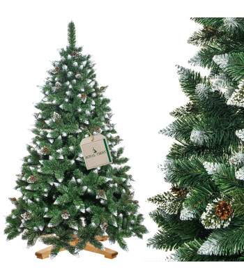 CT0191 Mākslīgā Ziemassvētku eglīte 220 cm Premium Royal Trees, sniegota dimanta priede ar čiekuriem