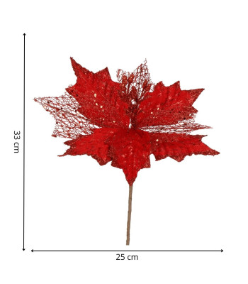 Ziemassvētku dekorācija - Puansetija Springos CA1263