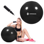 Fitnesa bumba Springos FB0014 65 cm ar pumpi melna