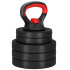 Regulējams svaru kettlebell Springos FA1673, 10 kg, 5 disku komplekts, melns/sarkans