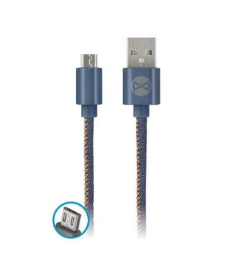 Kabelis "Jeans" micro-USB, 1m 2A