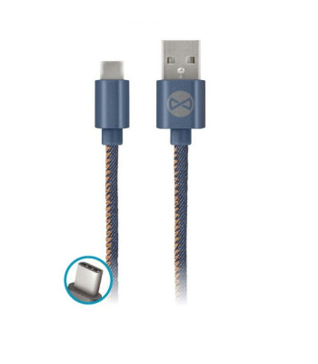 Kabelis "Jeans" USB Type-C, 1m 2A