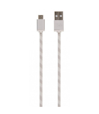 USB kabelis - micro USB 2m, balts