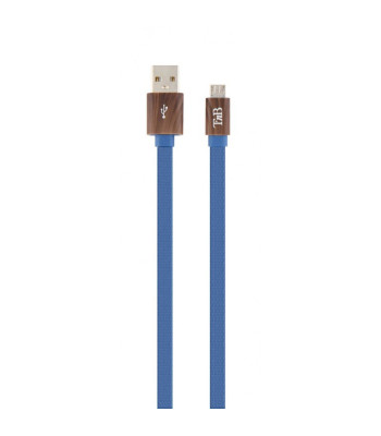 Pīts kabelis USB/micro USB 1m, zils