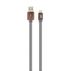Pīts kabelis USB/mikro USB 1m (pelēks)