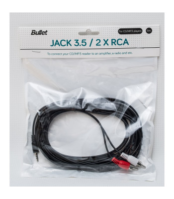 Audio kabelis Jack 3.5/2Xrca 5m