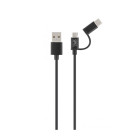 USB/USB-C kabelis, 1 m, melns