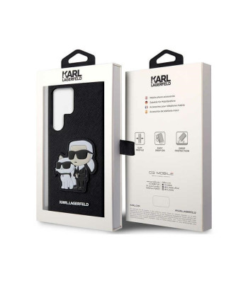 Karl Lagefeld futrālis Samsung Galaxy S23 Ultra KLHCS23LSANKCPK Black HC Saffiano Karl-Choupette NFT