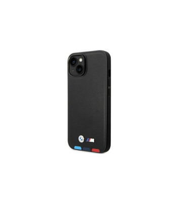 BMW nakładka do iPhone 14 6,1 BMHCP14S22PTDK melns M HC PU Hot Stamp Tricolor