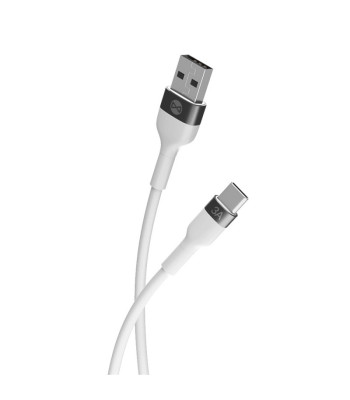 Forever Flexible kabelis USB - USB-C 1,0 m 3A balts