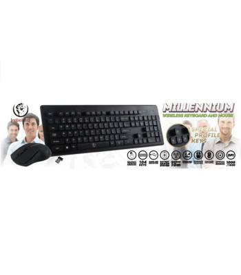 Rebeltec bezvadu komplekts: tastatūra + MILLENIUM pele