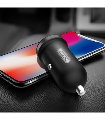 XO auto lādētājs CC18 2x USB 2.1A melns