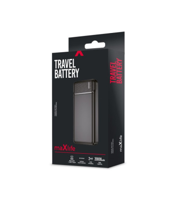 Maxlife barošanas bloks MXPB-01 20000 mAh melns