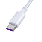 Devia kabelis Shark USB - USB-C 1,5 m 5A balts