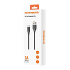 Riversong kabelis Beta 09 USB - microUSB 1.0m 3A melns CM85