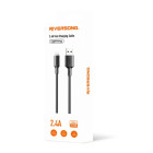 Riversong kabelis Zeta USB - Lightning 1.0m 2.4A melns CL118
