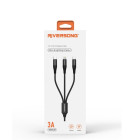 Riversong kabelis 3in1 Infinity 05 USB — Lightning + USB-C + microUSB 1,0 m melns C58