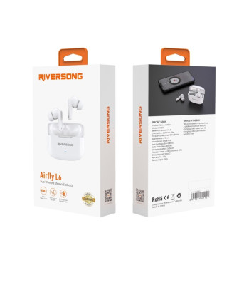 Riversong Bluetooth austiņas AirFly L6 TWS baltas EA221