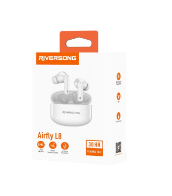 Riversong Bluetooth austiņas AirFly L8 TWS baltas EA226