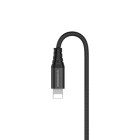 Riversong kabelis Alpha S USB - Lightning 1.0m 2.4A melns CL32