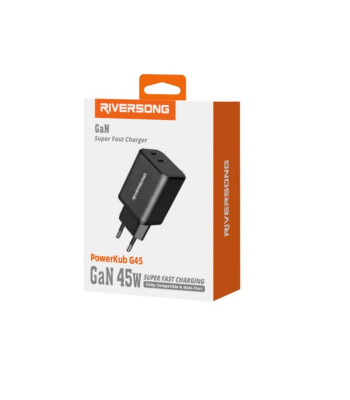 Riversong sienas lādētājs PowerKub G45 2x USB-C 45W melns AD95