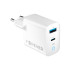 Forever TC-06-20AC PD QC lādētājs 1x USB-C 1x USB 20W balts