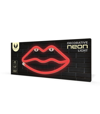 Neona LED lampa LIPS sarkana Bat + USB FLNEO8 Forever Light