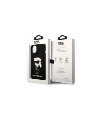 Karl Lagerfeld futrālis iPhone 14 Plus 6,7 KLHMP14MSNIKBCK melns cietais korpuss Magsafe Silicone NFT Ikonik