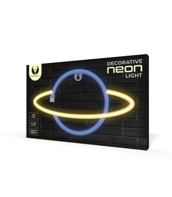 Neona LED gaisma SATURN dzelteni zila Bat + USB FLNE11 Forever Light