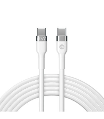 Forever Flexible kabelis USB-C - USB-C 2,0 m 60W balts