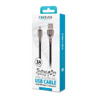 Forever Tornado kabelis USB - USB-C 1.0 m 3A melns