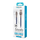 Forever Tornado kabelis USB - USB-C 1,0 m 3A tumši zils
