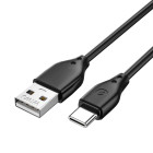 WIWU kabelis Pioneer Wi-C001 USB — USB-C 2.4A 1,0 m melns