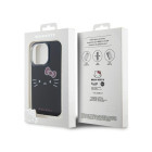 Hello Kitty maciņš iPhone 15 Pro 6.1 melns ciets maciņš IML Kitty maciņš sejai