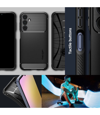 Spigen Rugged Armor maciņš priekš Samsung Galaxy A25 5G matēts melns