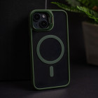 Papildu Lens Mag maciņš iPhone 14 6.1 tumši zaļš