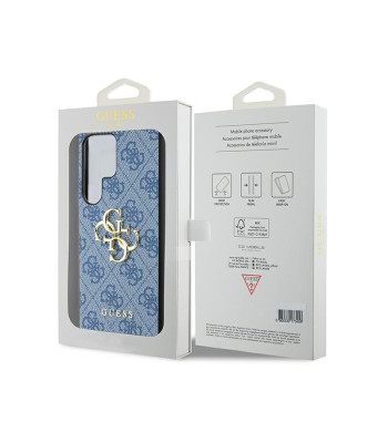 Guess maciņš priekš Samsung Galaxy S24 Ultra GUHCS24L4GMGBL zils HC PU LEATHER 4G METAL LOGO