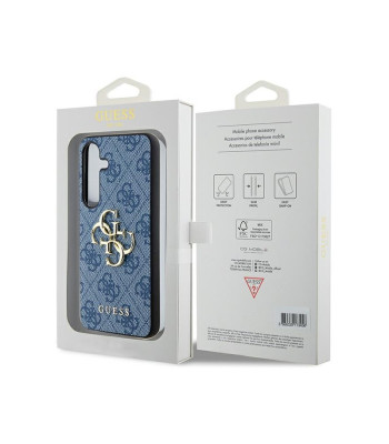 Guess maciņš priekš Samsung Galaxy S24 GUHCS24S4GMGBL zils HC PU LEATHER 4G METAL LOGO