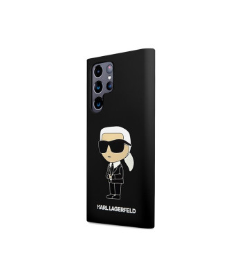 Karl Lagerfeld maciņš priekš Samsung Galaxy S24 Ultra KLHCS24LSNIKBCK melns HC SILICONE NFT IKONIK