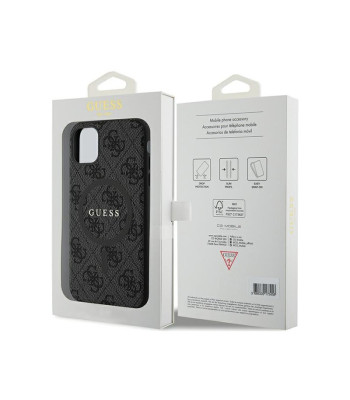 Guess maciņš priekš iPhone 11 GUHMN61G4GFRK melns HC MAGSAFE PU 4G RING CLASSIC LOGO