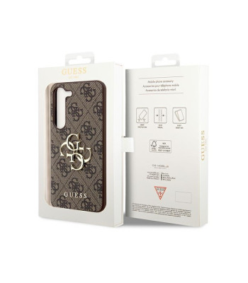 Guess maciņš priekš Samsung Galaxy S23 FE GUHCS23FE4GMGBR GUESS HC PU 4G BIG METAL LOGO BROWN