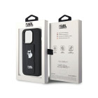 Karl Lagerfeld futrālis iPhone 14 Pro 6.1 KLHCP14LGSACHPK HC GRIPSTAND SAFFIANO CHOUPETTE PINS BLACK