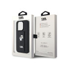Karl Lagerfeld futrālis iPhone 14 Pro 6.1 KLHCP14LGSAKCPK HC GRIPSTAND SAFFIANO KC PINS BLACK