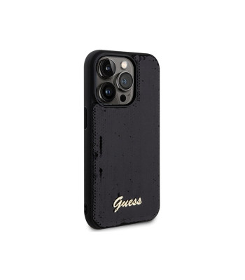 Guess futrālis iPhone 13 Pro Max 6,7 GUHCP13XPSFDGSK HC SEXUIN SCRIPT METAL BLACK