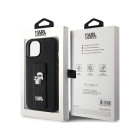 Karl Lagerfeld maciņš iPhone 15 Plus 6,7 KLHCP15MGSAKCPK melns HC GRIPSTAND SAFFIANO KC PINS